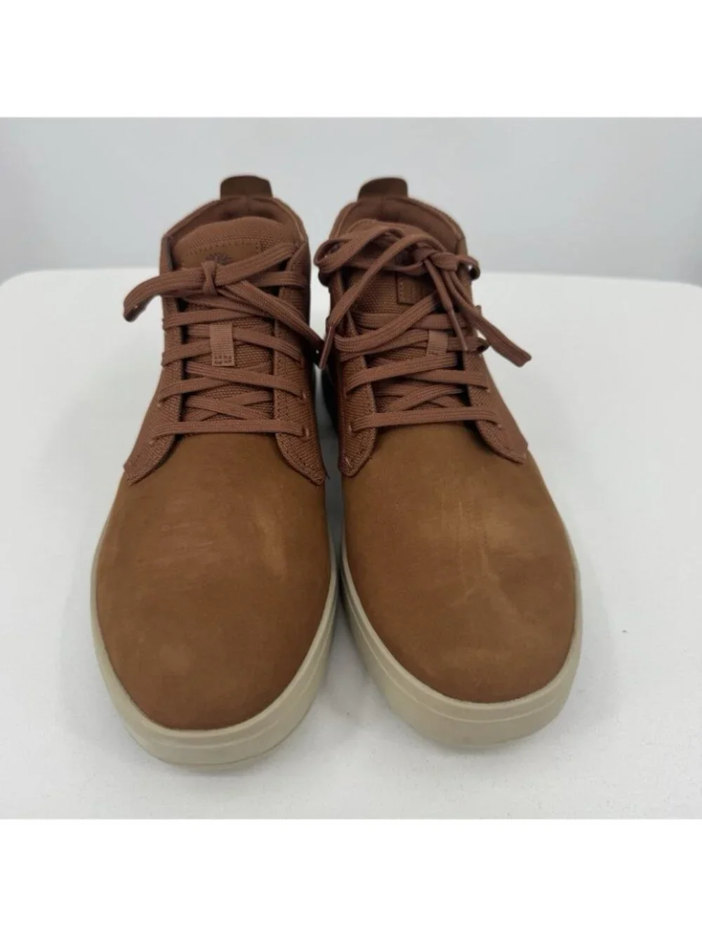 Timberland Men's Tree Davis Square Mid Top Lace-Up Sneakers in Saddle size 9.5